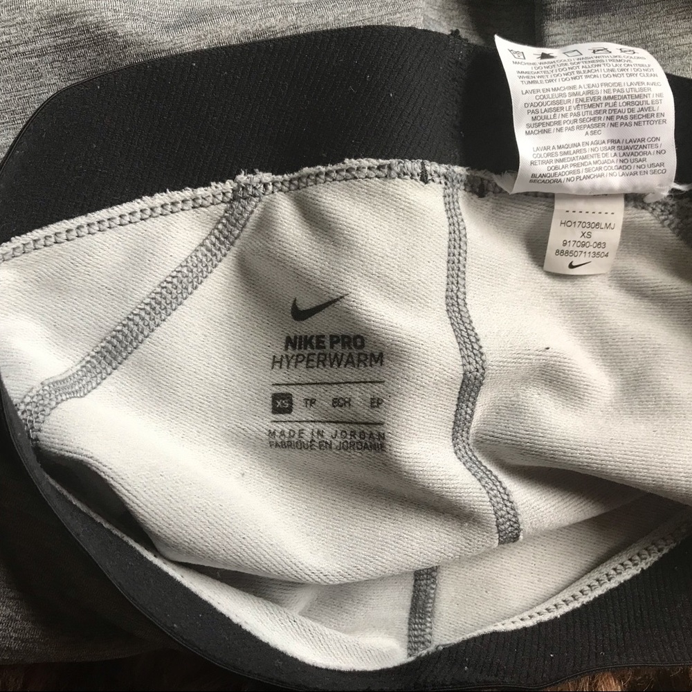 Nike Pro Hyperwarm Gray Active Athletic Compressi… - image 5
